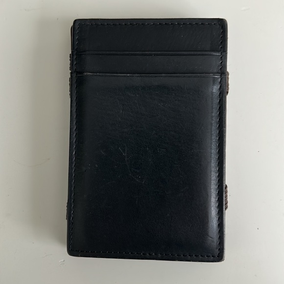 J. Crew Handbags - SOLD J. Crew Foldable Leather Wallet Black and Brown